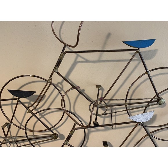 CURTIS JERE BICYCLE WALL SCULPTURE METAL WORK MODERN VINTAGE HANDMADE RARE - Picture 9 of 10